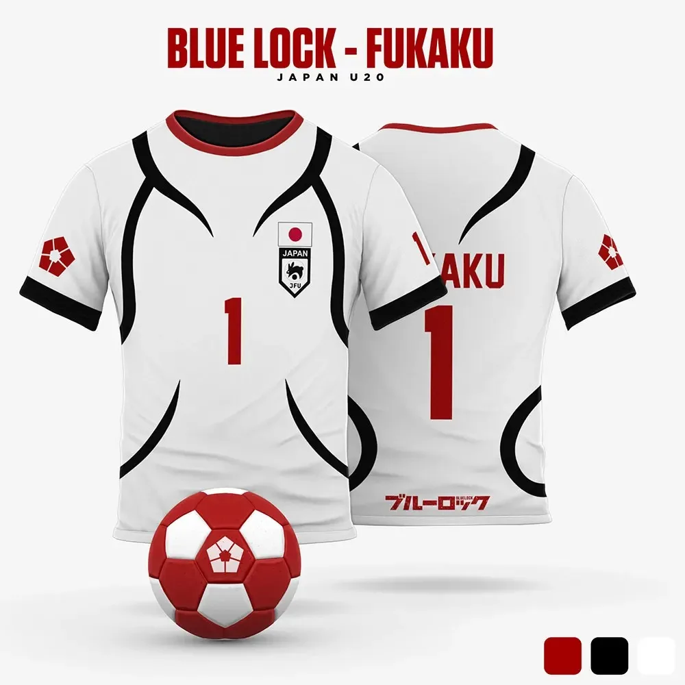 Blue Lock Japan U20 White Cartoon Anime Cosplay Men Jersey Summer Short Sleeve Children Tee Tops 2024 Fashion Women T-shirt