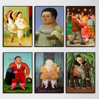 1pc Fernando Mona Lisa Fat Character Art Poster Self-adhesive Art Waterproof Paper Sticker Coffee House Bar Room Wall Decor