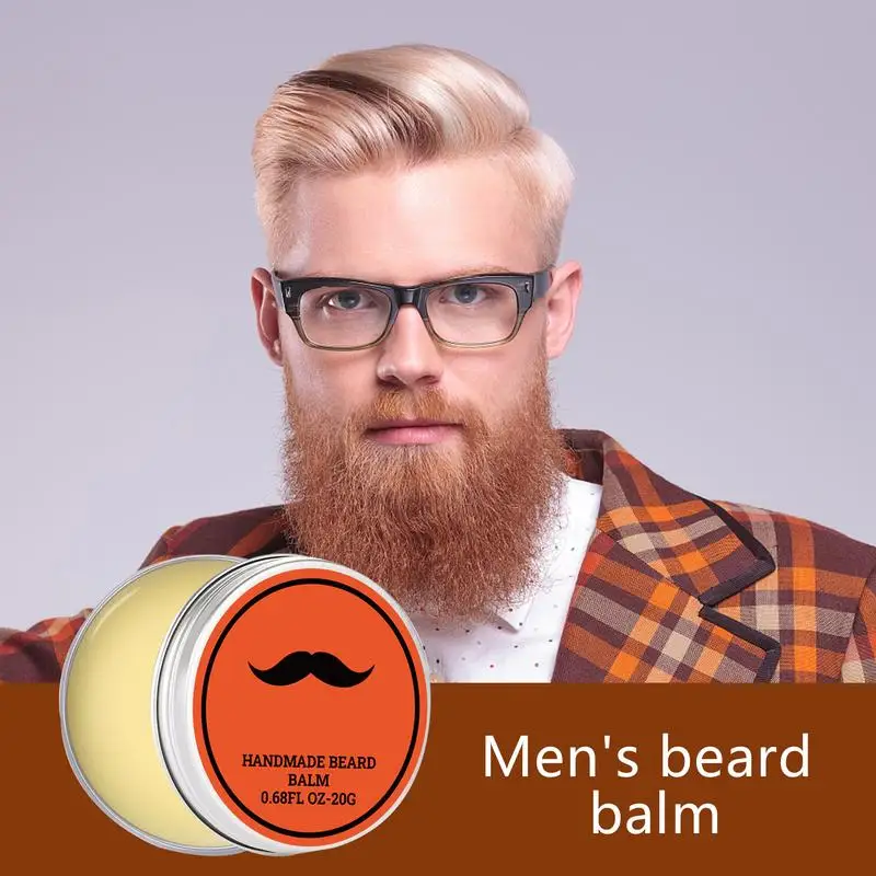 Crema de barba para hombres, acondicionador de barba, crecimiento de vello Facial más grueso, cera de barba, cuidado Natural, bálsamo de bigote, productos de barba para hombres