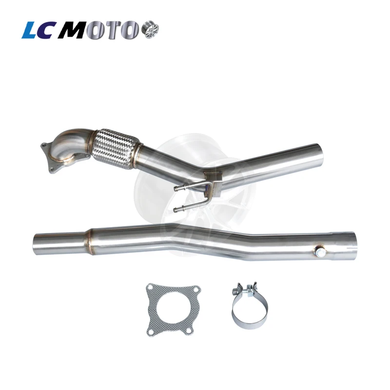 Catless Decat Downpipe Exhaust Pipe Fit LHD & RHD For Audi A3 VW Golf MK5 MK6 GTI 2.0T EA888 FSI TSI Turbo 2006+