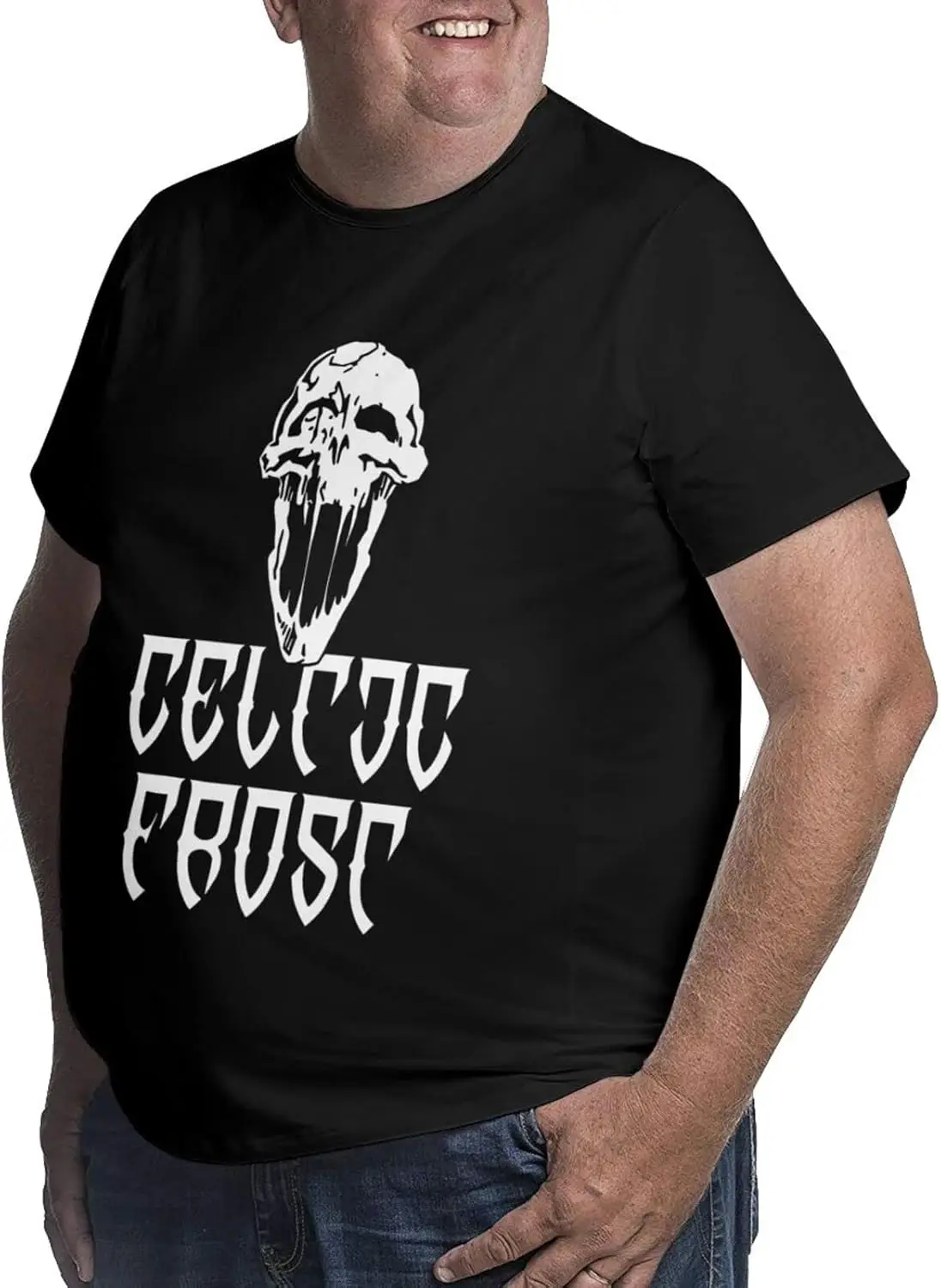 Man's T Shirt Celtic Frost Logo Big Size Short Sleeve Tops Fashion Large Size Tee Black