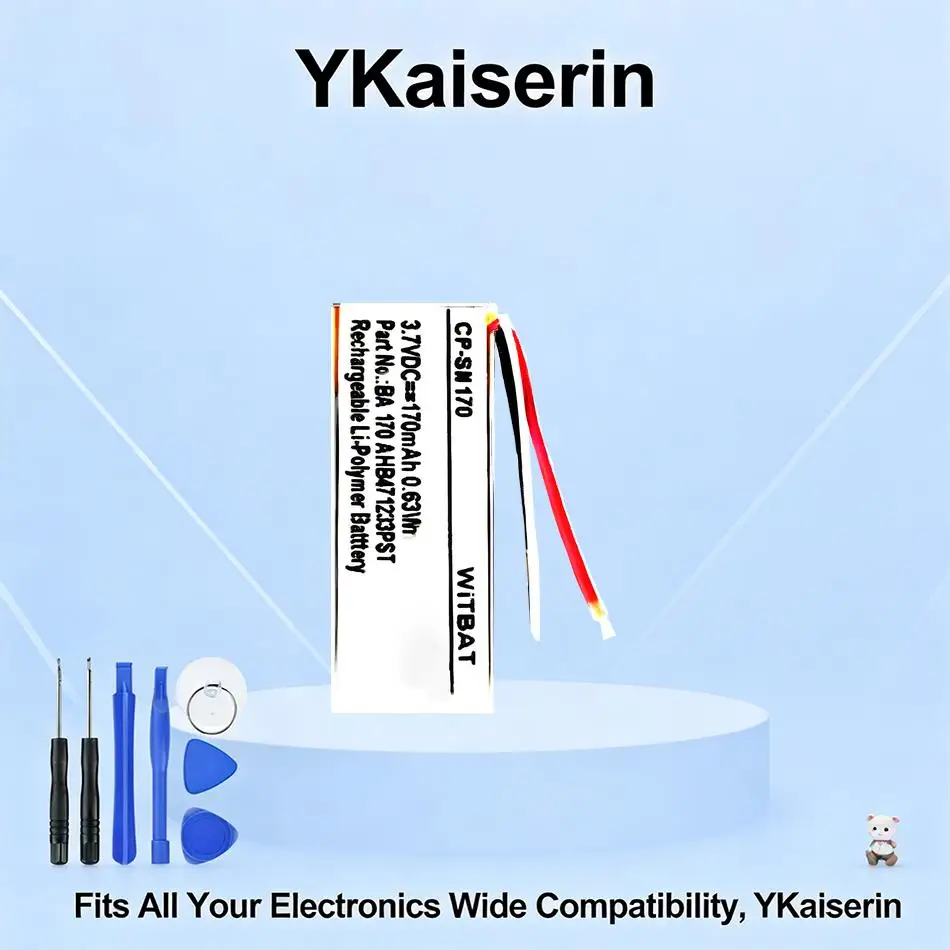 Наушники-вкладыши с аккумулятором 170 мАч для Sennheiser CX 7.00BT BA170 AHB471233PST Momentum 471233, 3 кабеля