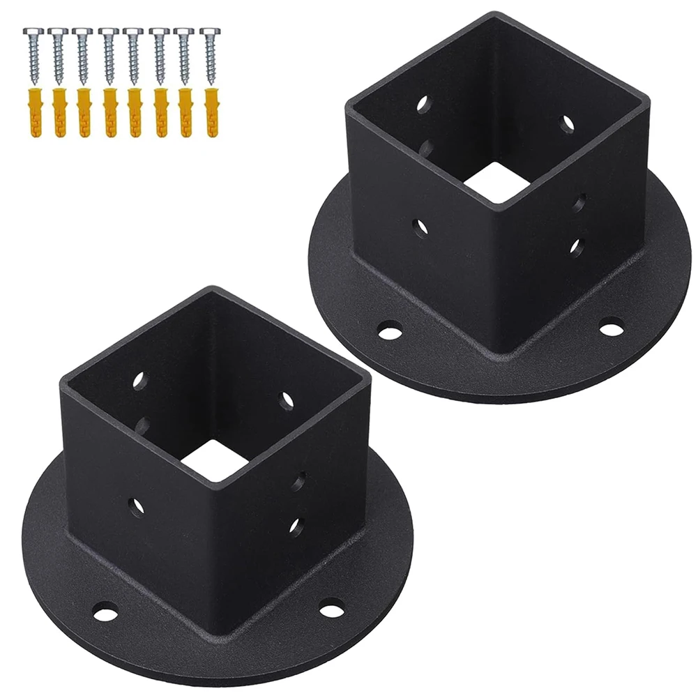 

Bracket Easy Installation Brackets 2*2in Deck Railing Kit 8 Screws Included Expansion Pipes For Installation DIY Installations