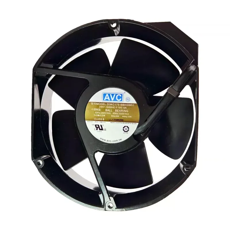 For Taiwan AVC new original genuine D3KC1751BBH3W01 230V metal ball fan cooling fan