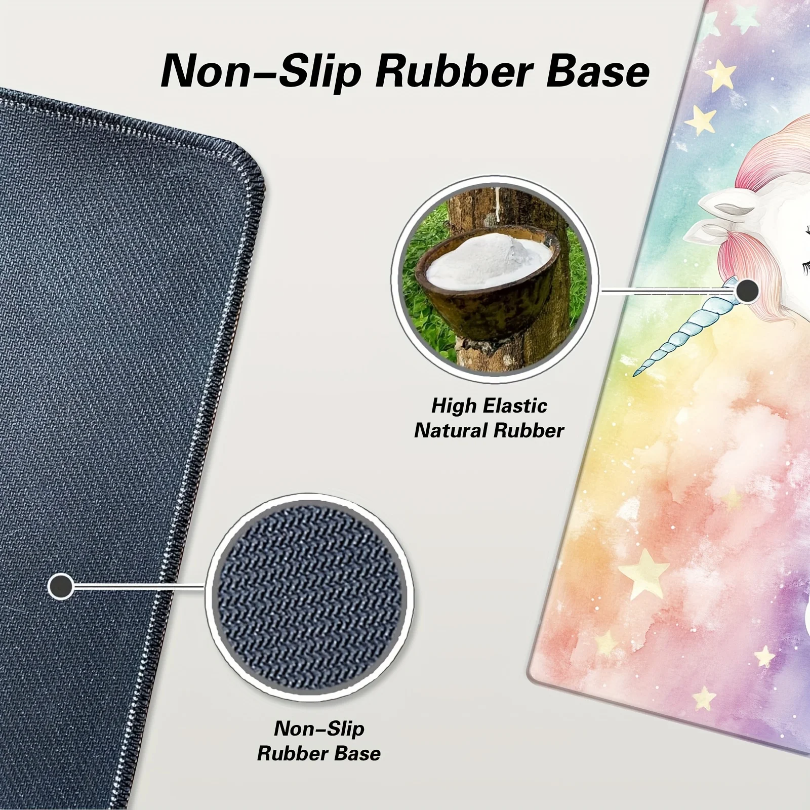 Duża podkładka pod mysz Rainybow Unicorn 900x400x3MM antypoślizgowa gumowa podstawa podkładka na biurko do klawiatury i akcesoriów do gier komputerowych biuro — zdjęcie produktu 6
