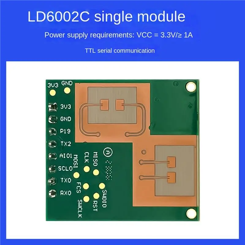 A64Z LD6002C Fmcw Radar Sensor 60G Millimeter Wave Non-Contact For Fall Detection Applications
