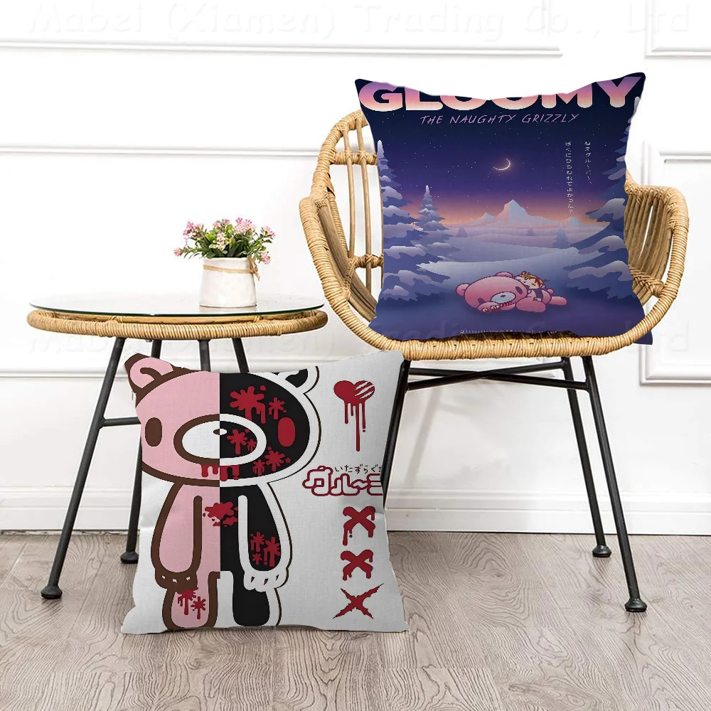 Cartoon G-gloomy Bear Cushion Cover Inches Farmhouse Decor Home Throw Pillow Covers For Couch Decorations