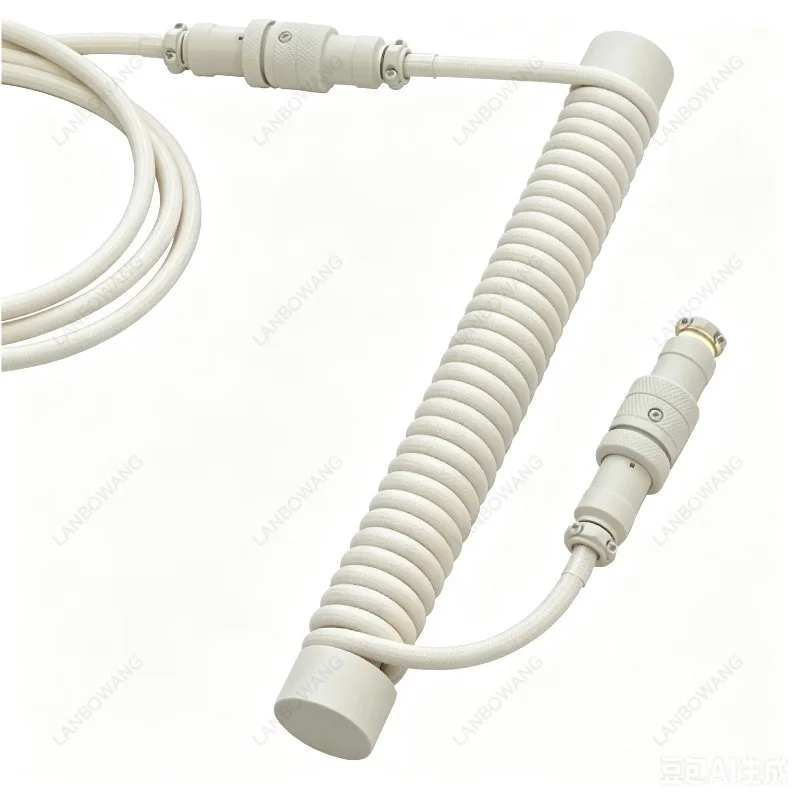 Z47 Three Section Aviation Plug Luminous Keyboard Cable USB Type C Wire For Custom Mechanical Keyboard Mod Parts