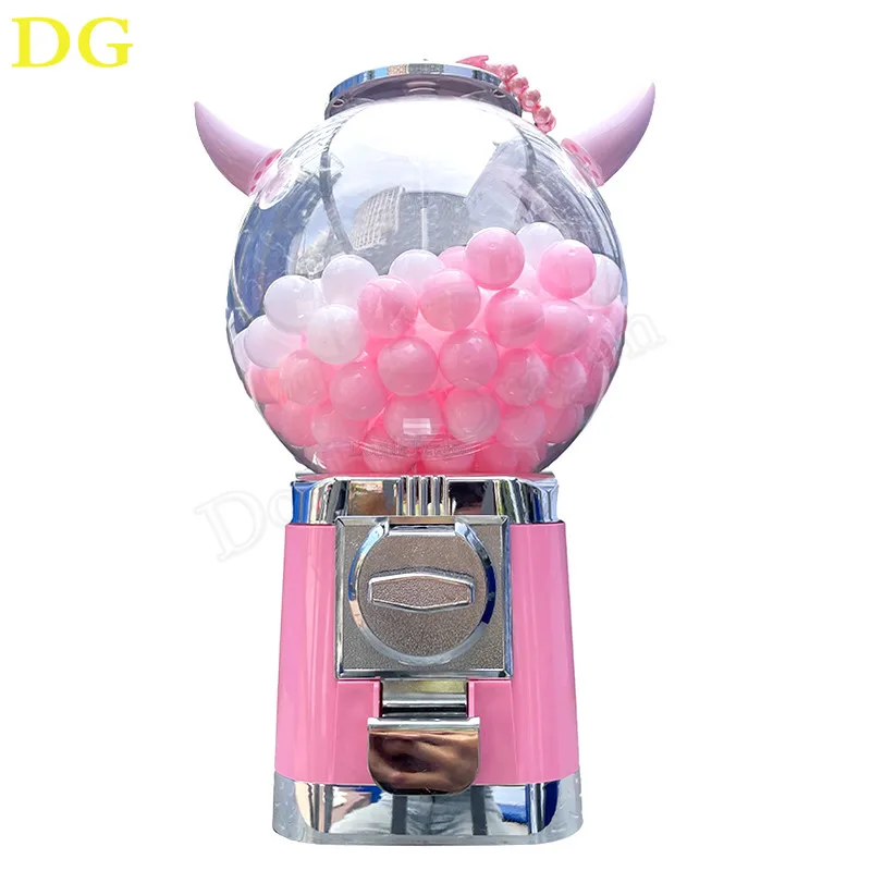 Cute Capsule Drawing Machine Children's Event Pink Gacha Machine Capsule Toy Machine Miniature Coin Operate Game