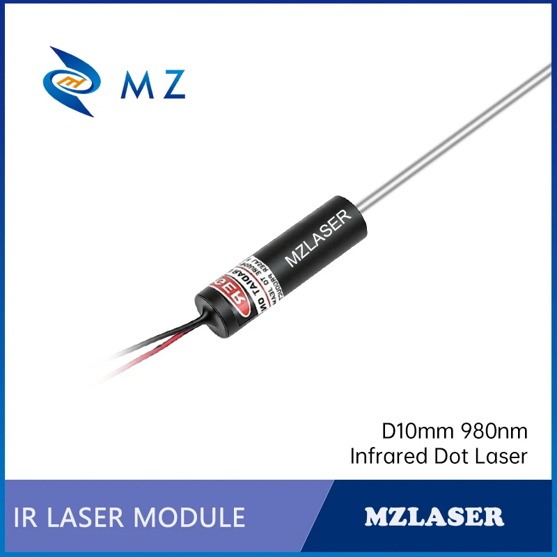 New Compact Infrared Dot Laser Diode Module 980nm D10mm 50mW 100mW 200mW 3V High-Accuracy Industrial Grade for Woodworking Parts