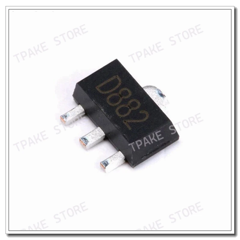 10PCS 2SD882 3A 30V NPN SOT-89 SMD CHIP Transistor