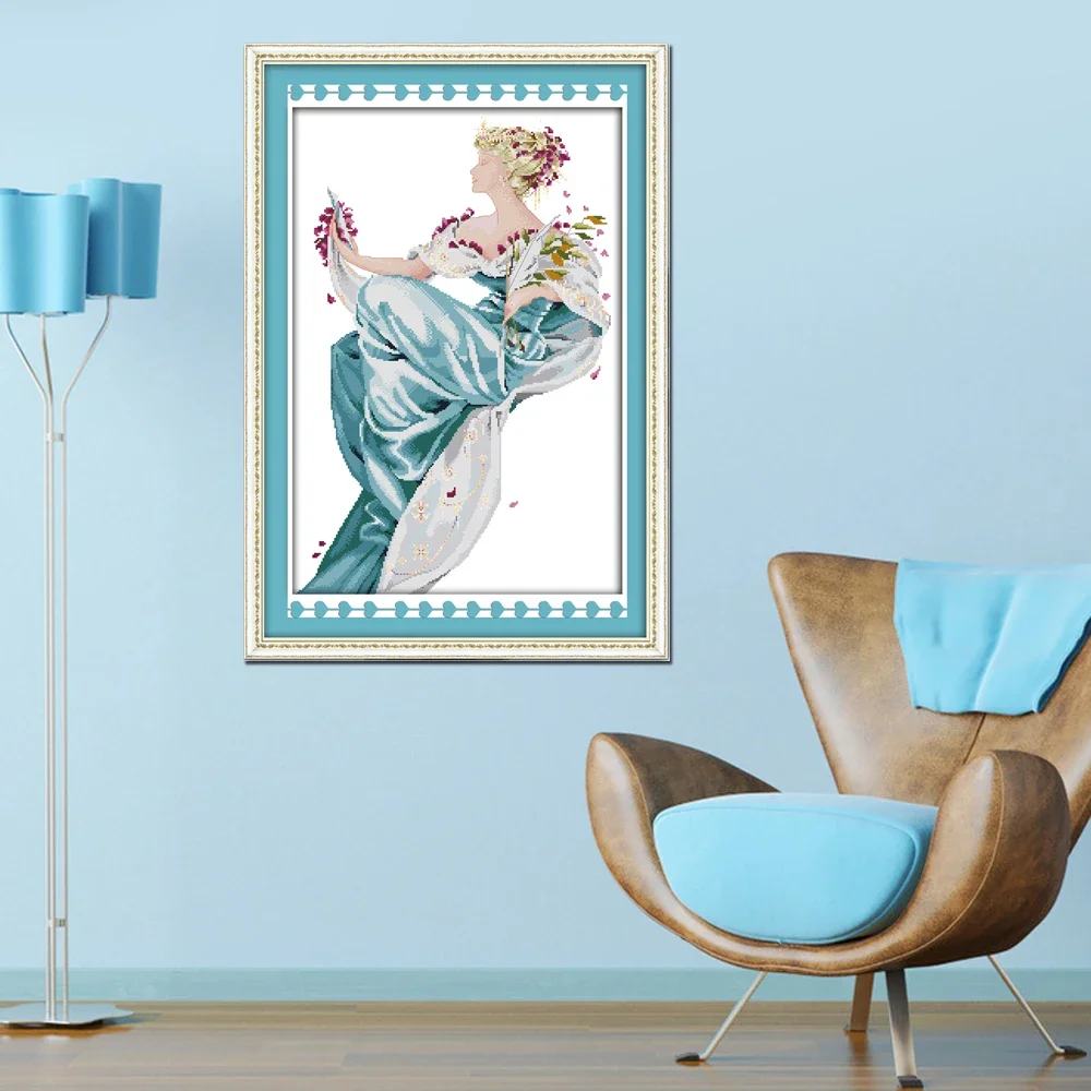 

Joy Sunday Рисунок Стиль Летняя Королева Счетная Игла Вышивка Крестом Для 11ct 14ct Штампованные Художественные Ремесла Домашний Дисплей