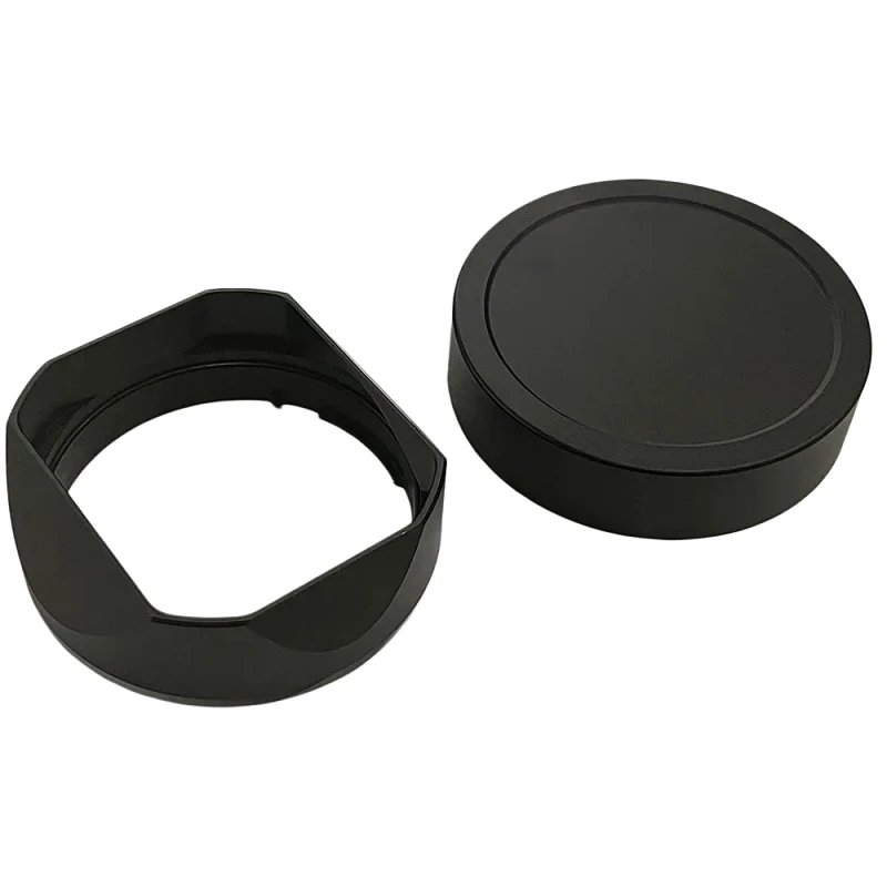 Design für VILTROX AF 35mm F1.8 II / 55mm F1.8 / 90mm F2.2 EVO Objektiv: Metallische quadratische Gegenlichtblende mit kostenlosem Metallkappen-Set