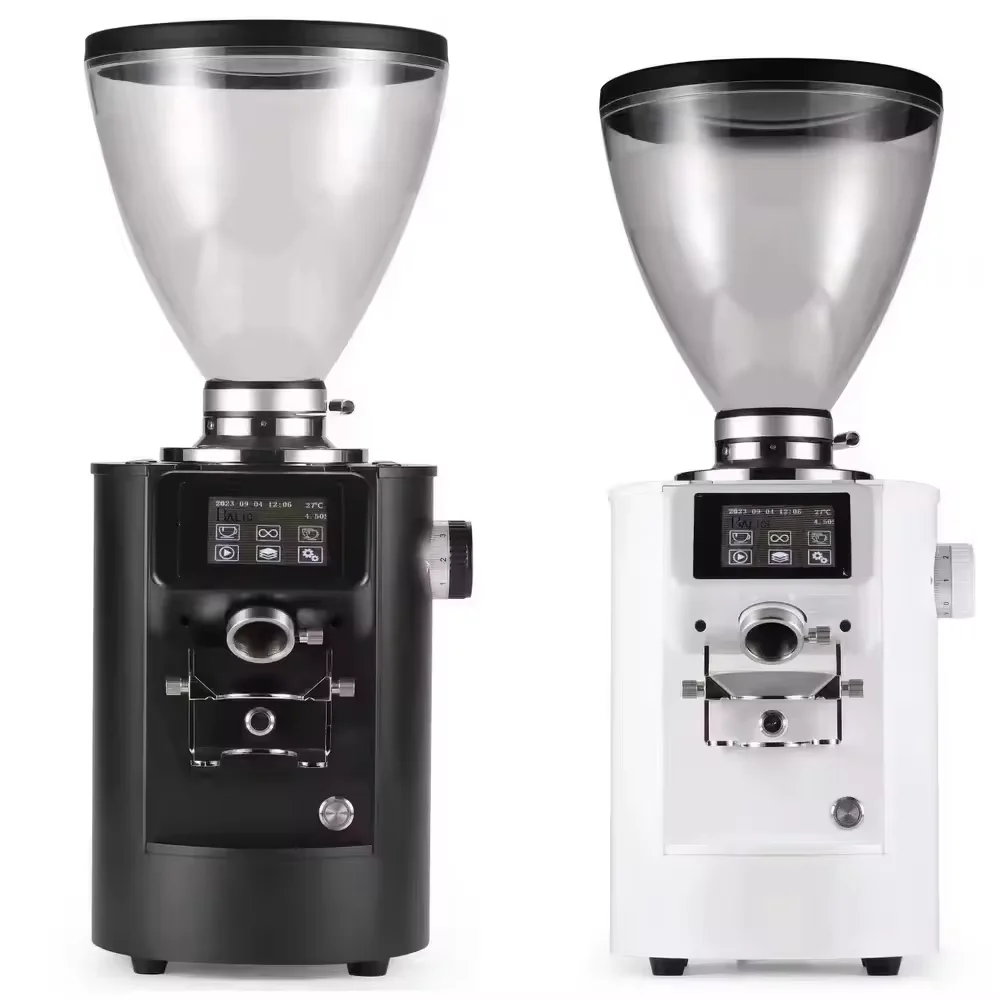 Commercial 83 Titanium Coated Burr Automatic Espresso Grinders 1kg Hopper Electric Coffee Bean Grinder