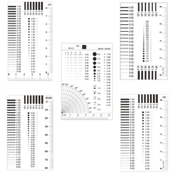 High Precision Point Gauge Film Soft Ruler Microscope Micrometer PET Calibration Ruler Dot Line Gauge Crack Contrast Stain Card