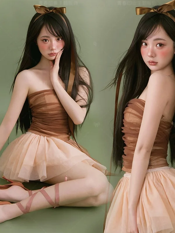 ballet-style-puffy-princess-skirt-for-studio-art-photos-korean-fashion-sweet-cool-girl-ambiance-photography-costume
