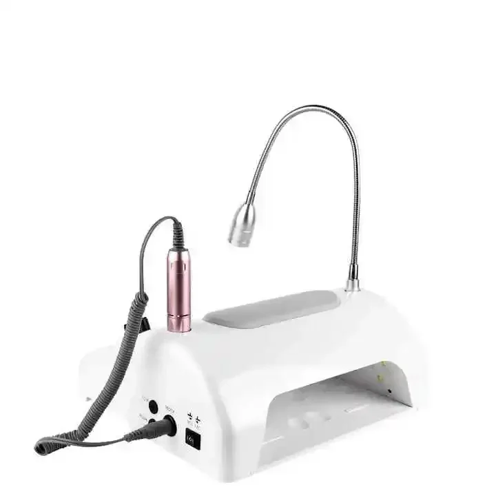 Newest 5 IN 1 80W UV LED Lamp Nail Dryer Vacuum Cleaner Nail Dust Collector Machine Nail Drill Powerful Salon Tools