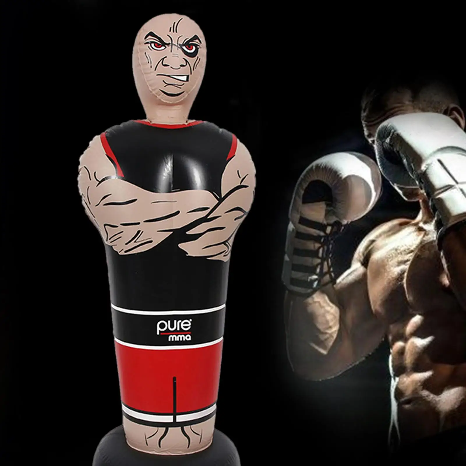 Inflatable Punching Bag Freestanding Boxing Dummy for Kids Adults Sand Bag for