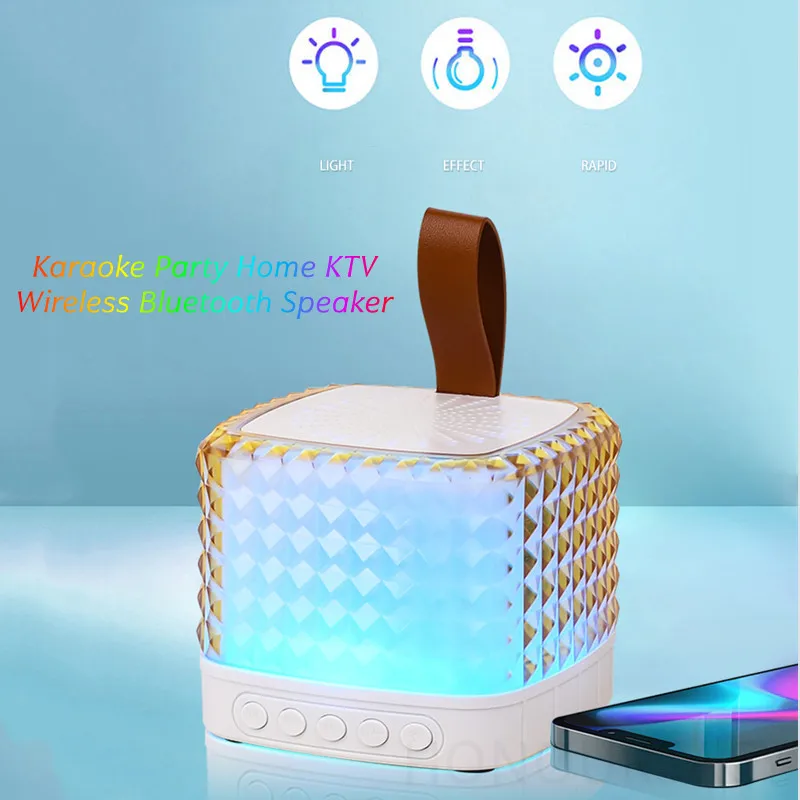 

Портативные домашние беспроводные Bluetooth-колонки KTV с двойным микрофоном, полноэкранные RGB стереозвуковые колонки, несколько караоке-вечеринок, MP3-музыкальная коробка