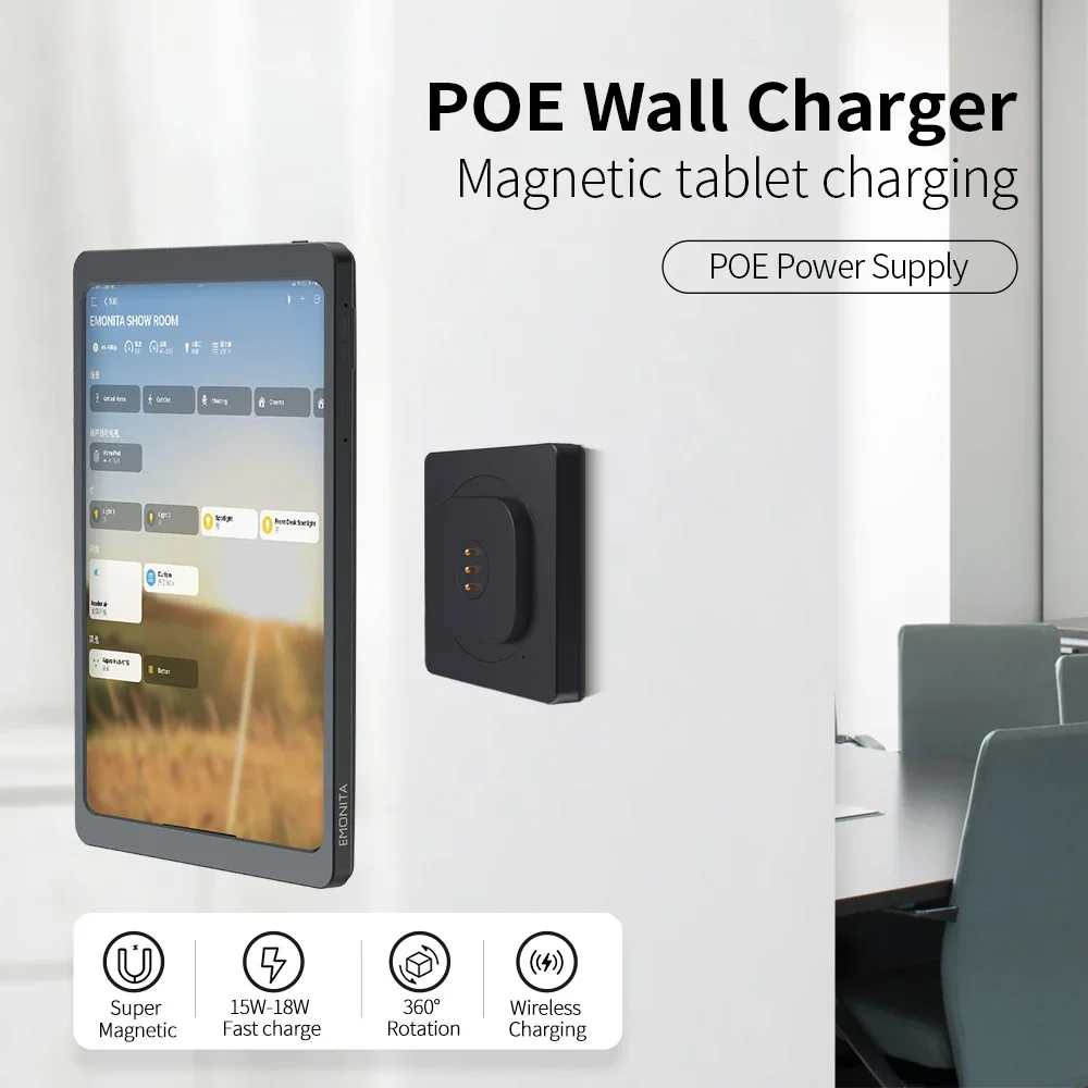 Imagem -02 - Poe-carregador Rápido Magnético para Tablet Suporte de Parede Ipad 10.9 Ipad 10.9 Fonte de Alimentação 18w Suporte para Ipad