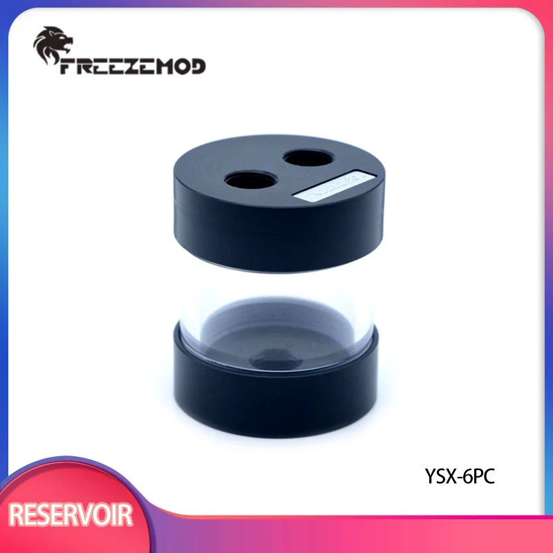 

FREEZEMOD Industrial Cylindrical Transparent Water Tank 50mm Diameter Polycarbonate Acid and Alkali Three Holes. YSX-6PC