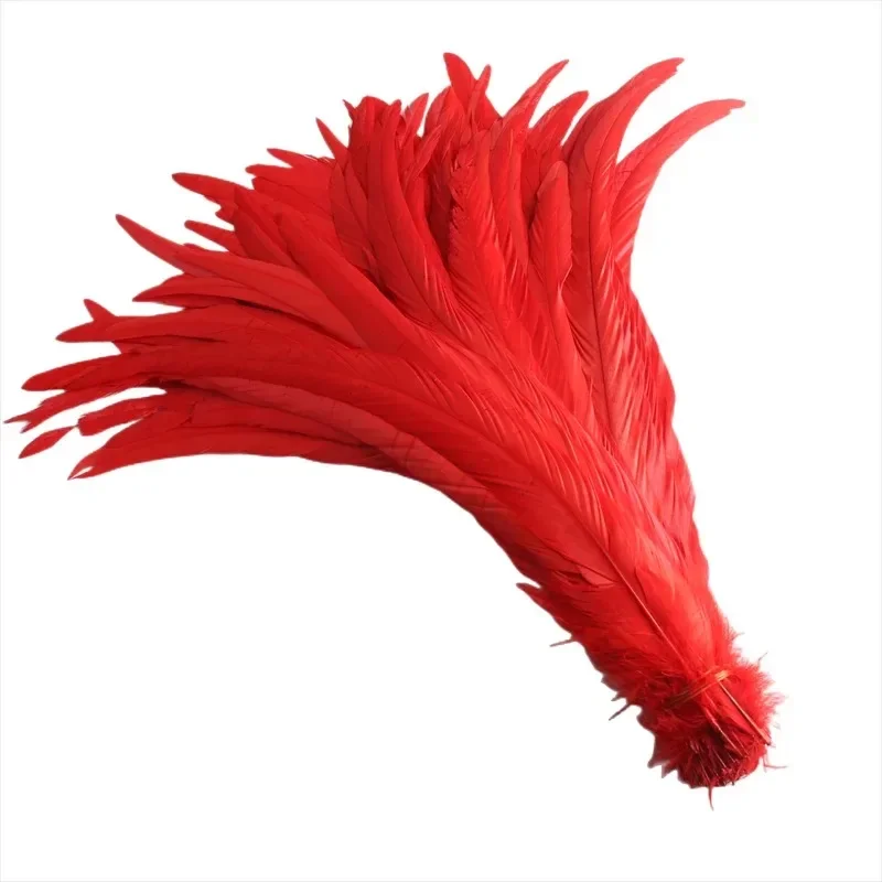 Wholesale 100Pcs/Lot All Sizes Colored Rooster Feathers for Crafts Fly Tying Materials Long Pheasant Carnival Wedding Decoration