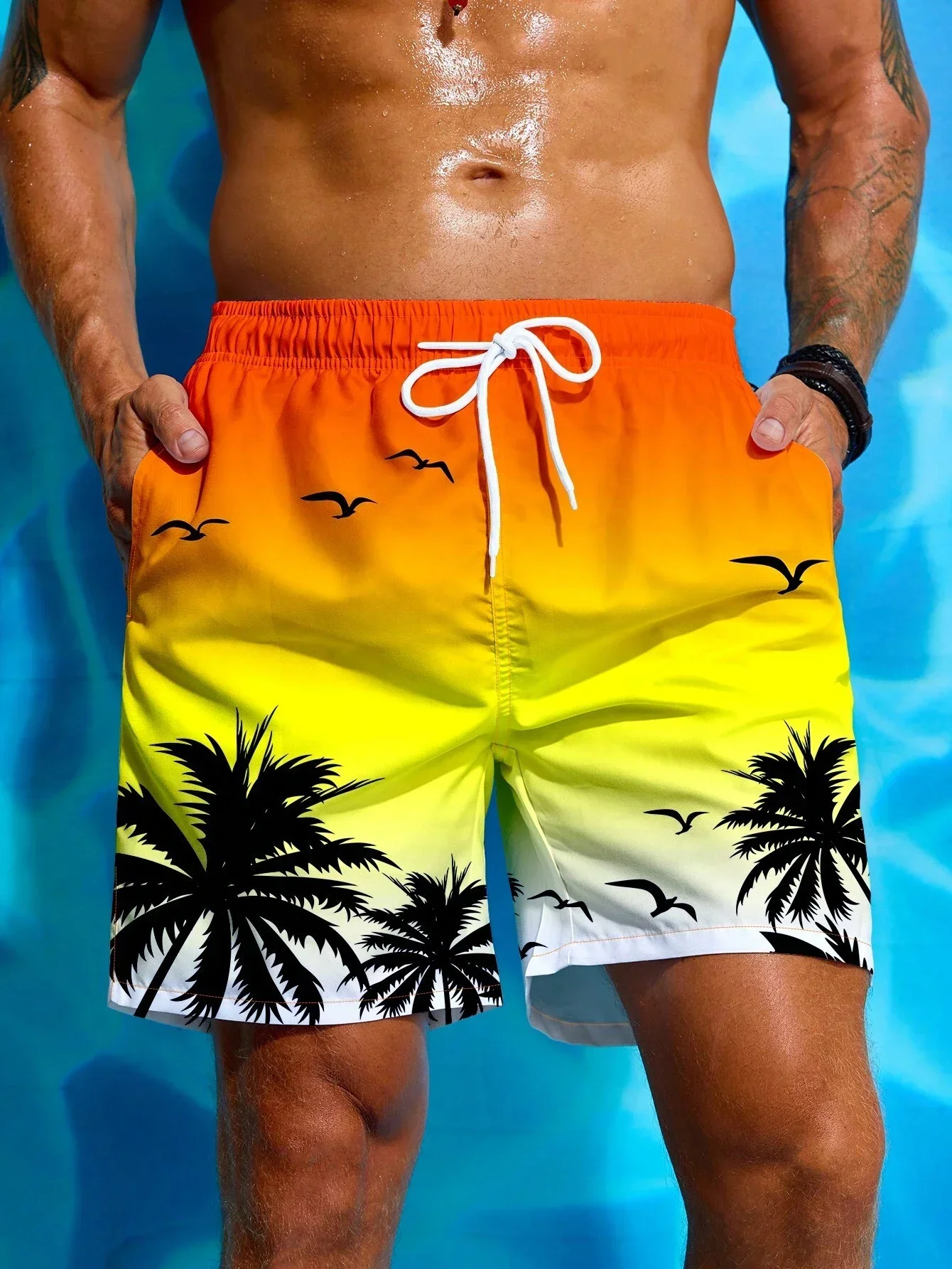 

3D Print Sport Quick-dry Breathable Men Summer Hawaiian Vacation Outdoor Street Casual Fashion Beach Short Pants Swimming Trunk