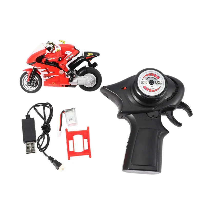 Creat Mini Moto RC Motocicleta Elétrica, Alta Velocidade Nitro Carro de Controle Remoto, Recarga 2.4Ghz, Corrida de Moto