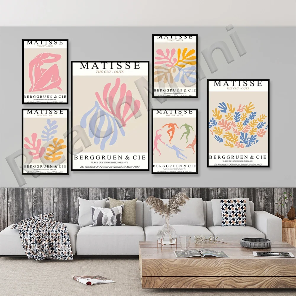 Matisse Exhibition Poster Minimalist, Matisse Print , Printable Wall Art, Woman Matisse, Matisse Leaf Art, Gallery Wall Set
