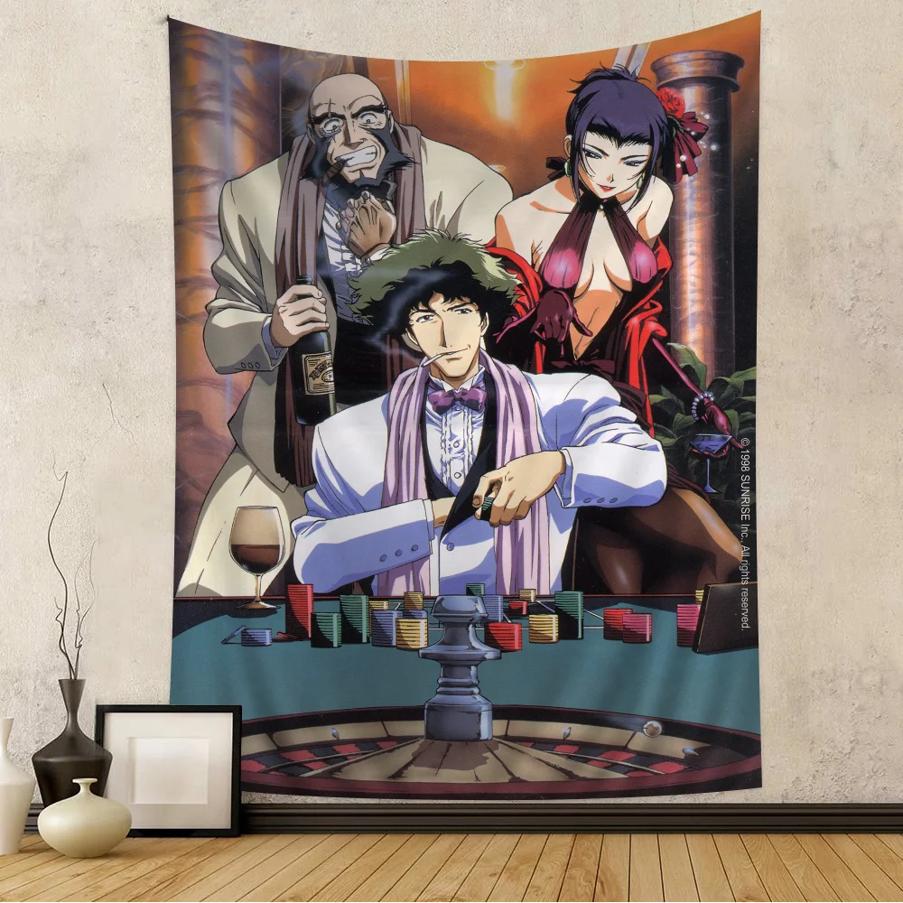 Anime C-Cowboy B-Bebop Tapestry Art Printing Japanese Wall Tapestry Anime Wall Hanging Home Decor