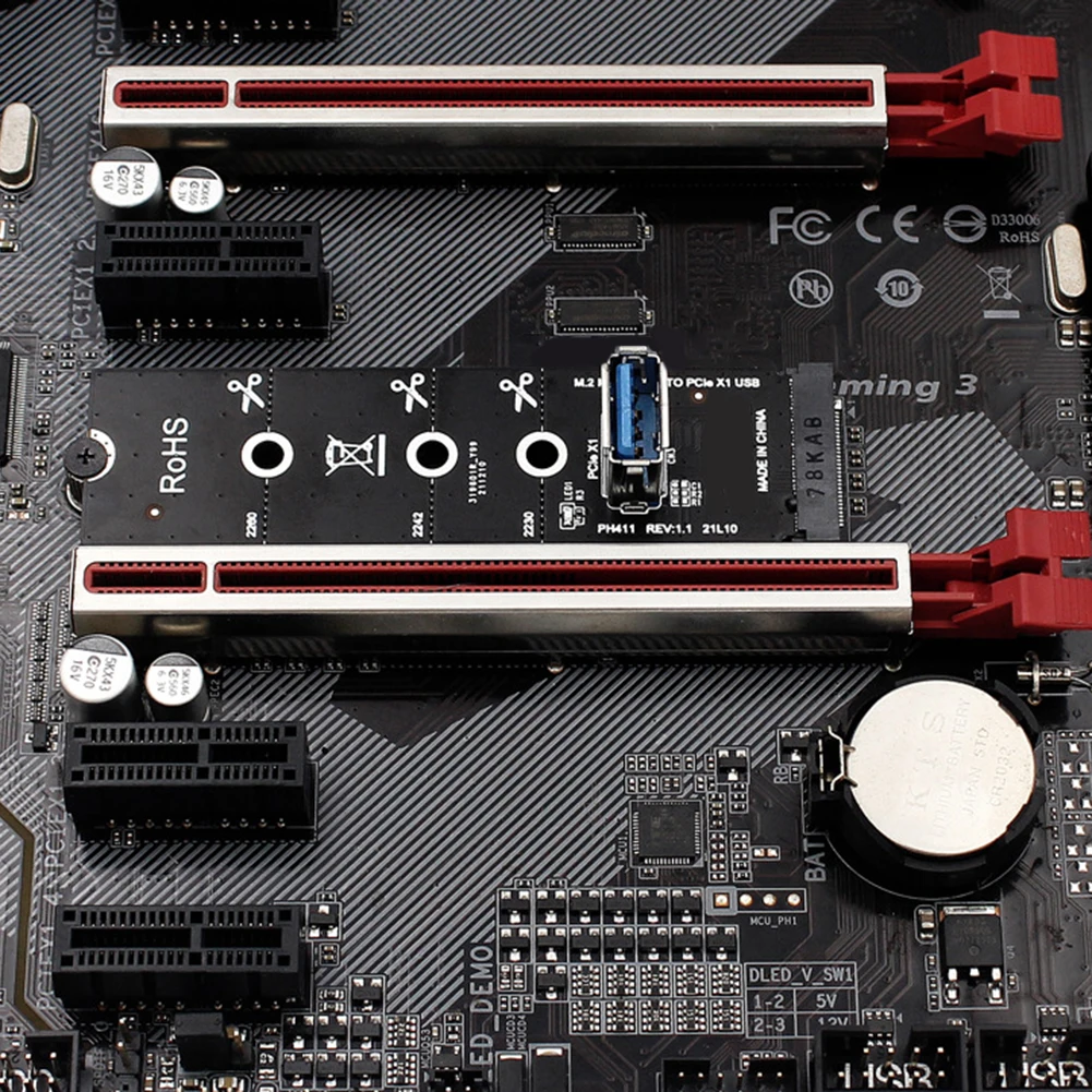 

Переходник M.2 NGFF M-Key To USB3.0 PCI-E Riser NGFF M.2 To PCI-E X1 USB3.0 M2 PCIE Riser Card Поддержка M.2 2280 60 42 30