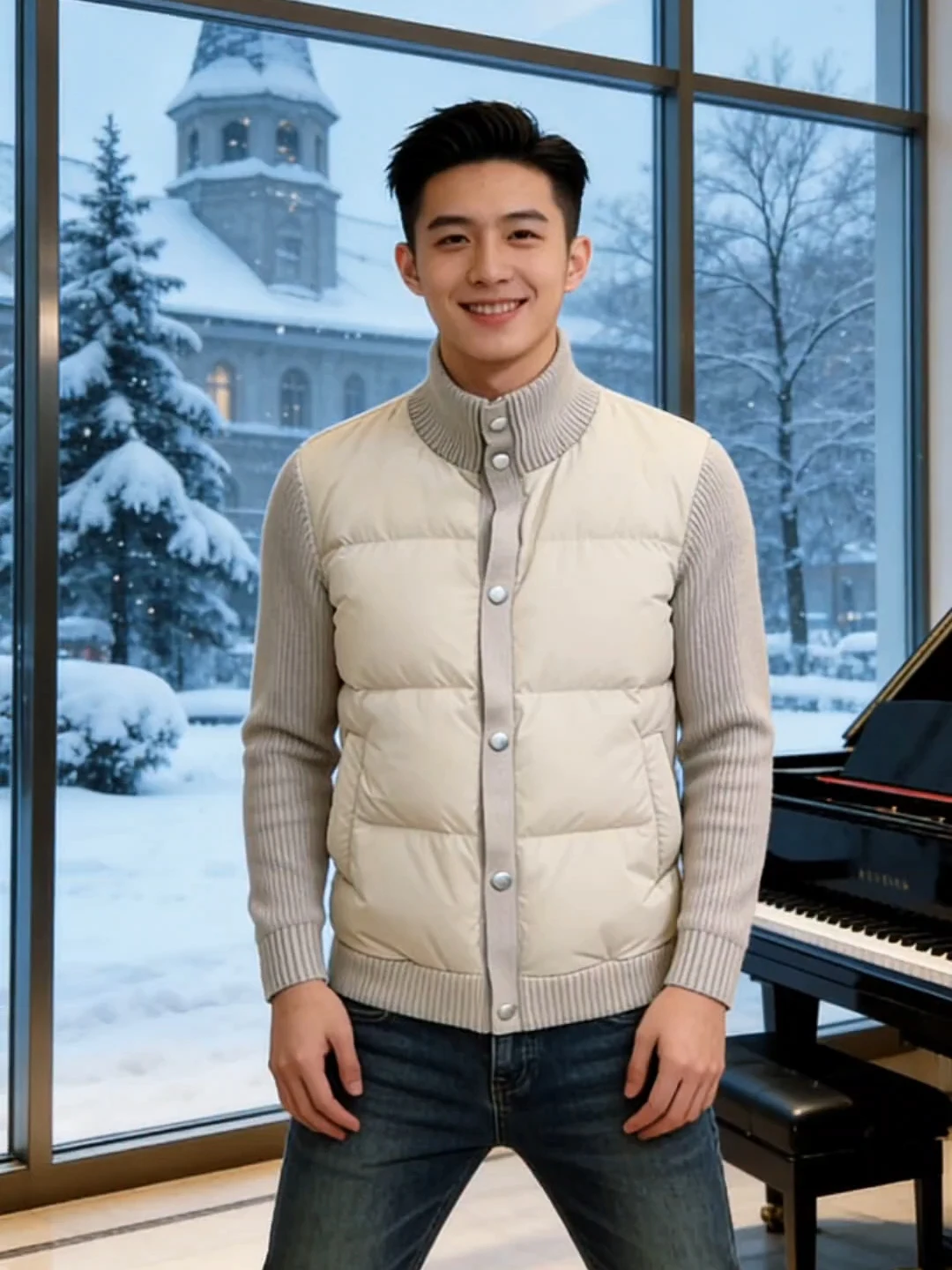 

Высококачественный вязаный мужской свитер-куртка: новинка осенне-зимнего сезона, модный, деловой, универсальный, приталенный крой.