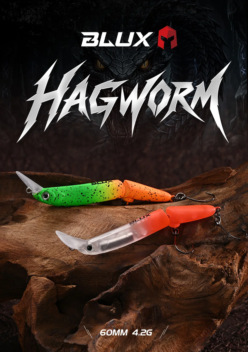 BLUX HAGWORM Sinkender Crankbait BFS Area Forelle 60mm 4,2g Wobbler Angelköder Süßwasser-Minnow-Kurbel Kunstköder Angelzubehör – Detail 1