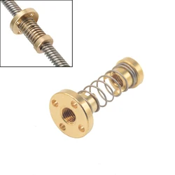 1PC T8 Trapezoidal Anti-backlash Spring Loaded Nut Elimination Gap Nut for 1/2/4/8mm Thread Rod Lead Screws DIY CNC 3D Printer