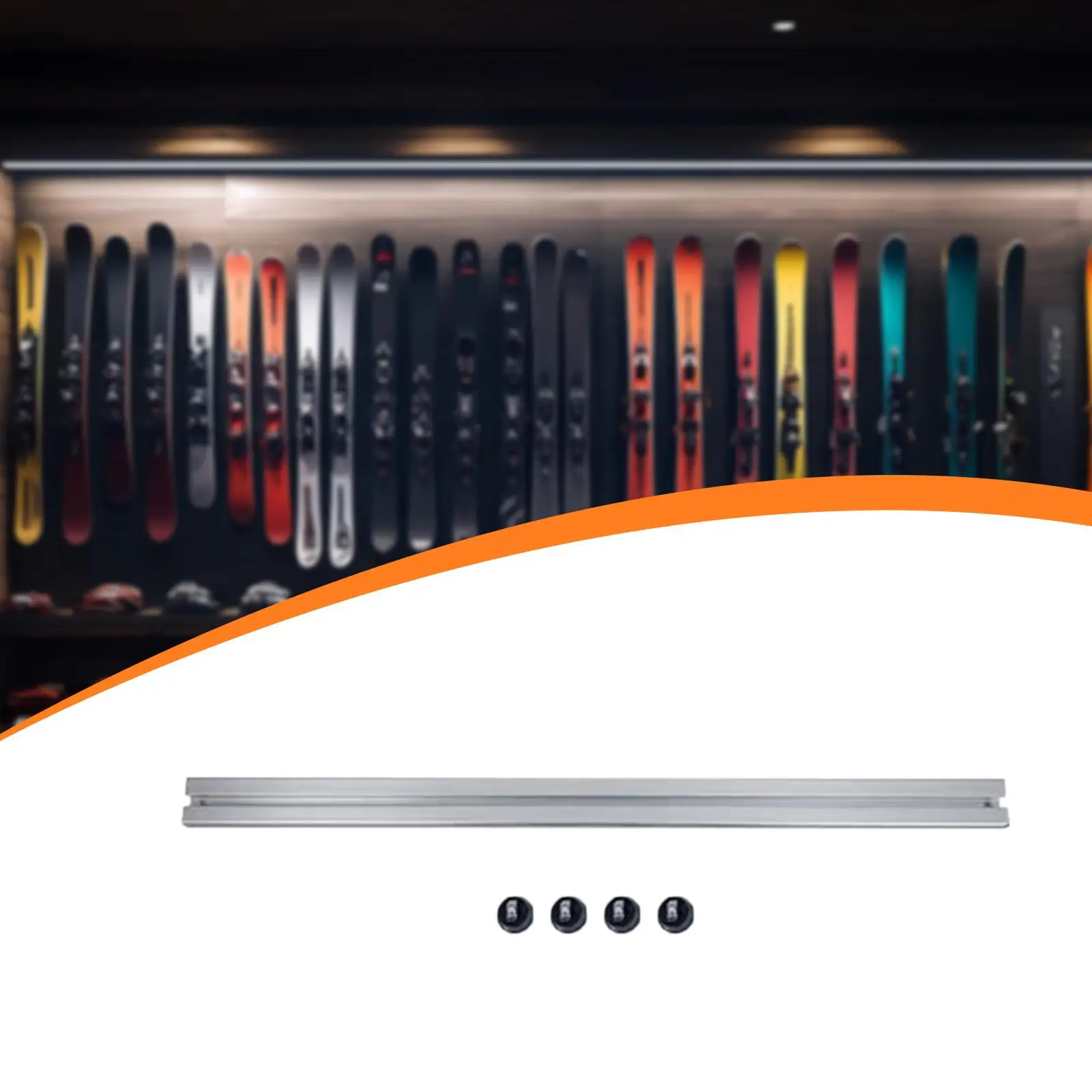 Picture 3: Vertical Snowboard Wall Rack Sturdy Construction Ski Equipment Holder Versatile Mount for Garage Dorm Room