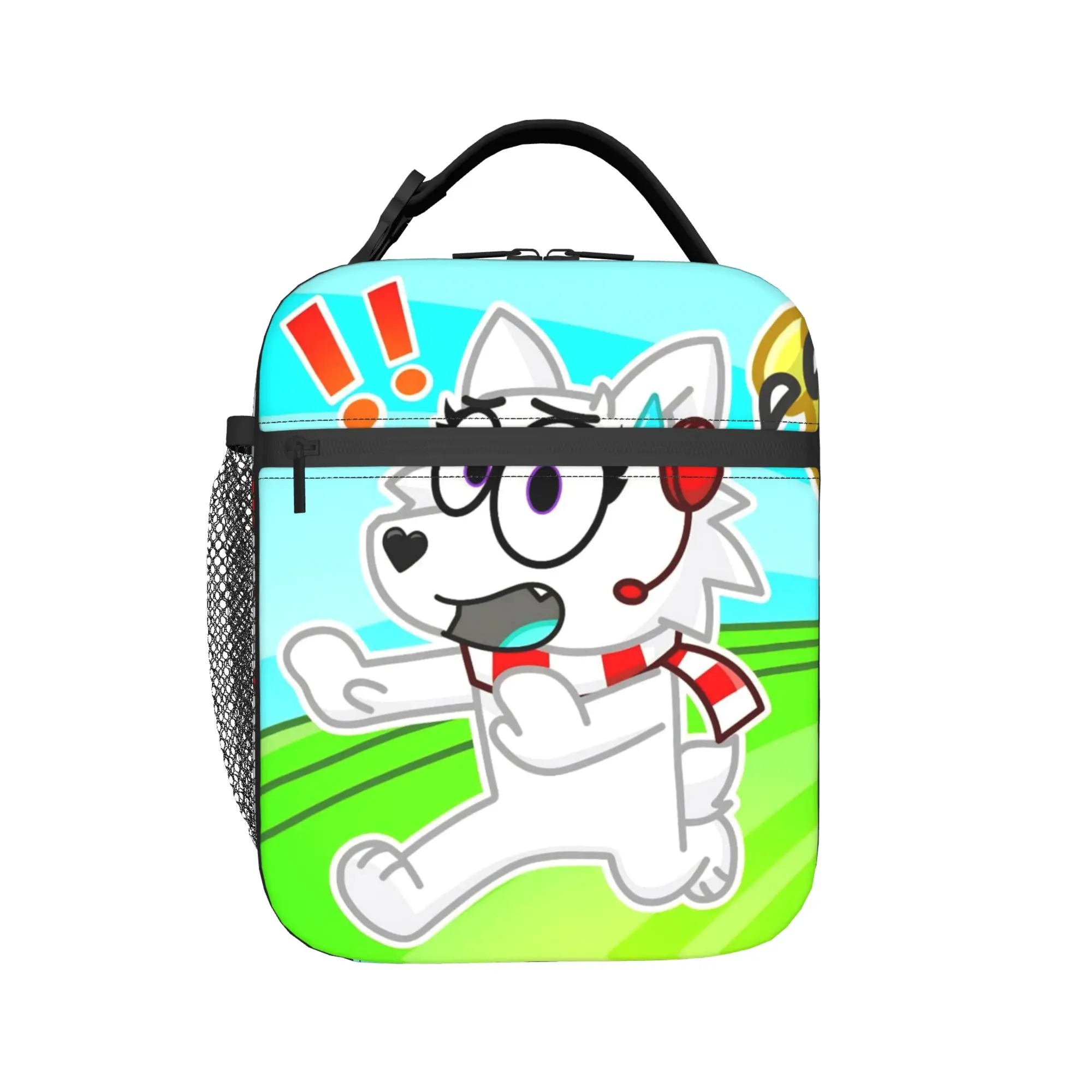 Tylers And Snowis Gaming Insulated Lunch Bag High Capacity Cute Cartoon Reusable Cooler Bag Tote Lunch Box Beach  Travel