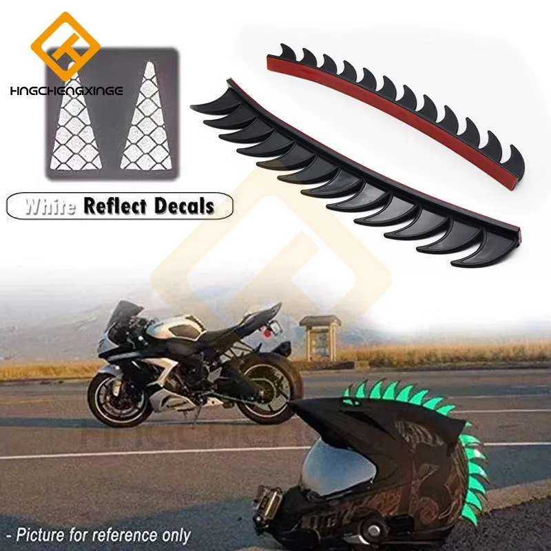 Universal Motorcycle Helmet Sticker Cockscomb Horns Decal DIY Fashion Car Decor Modified Personalized Vinyl Artwork 1 PC