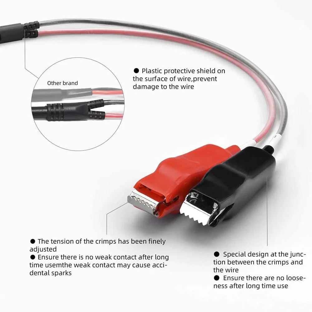 3Meter Power Cord for Daiwa/ Shimano Electric Fishing Reels Power Cable Battery Connecting Line Double Connectors Cable Parts