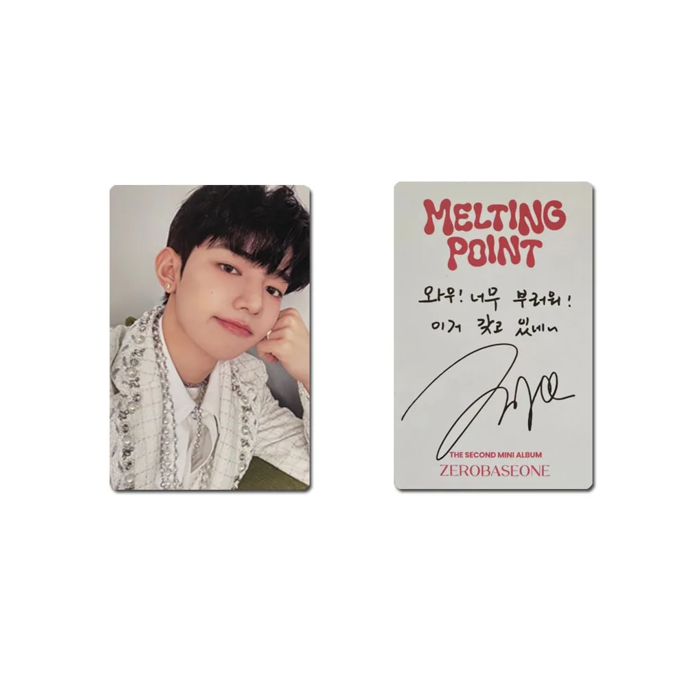 9Pcs/Set KPOP Zerobaseone Melting Point 2rd Album Selfie Photocards Zhanghao Gunwook Matthew Lomo Cards Charm Postcard Fans Gift