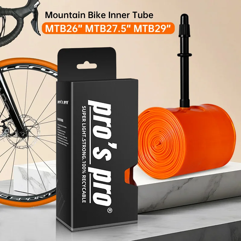 2PSC Ultraleichter MTB-Fahrradschlauch 26 27,5 29 Zoll Fahrrad-TPU-Material Reifen 45 mm französisches Ventil pannensicher