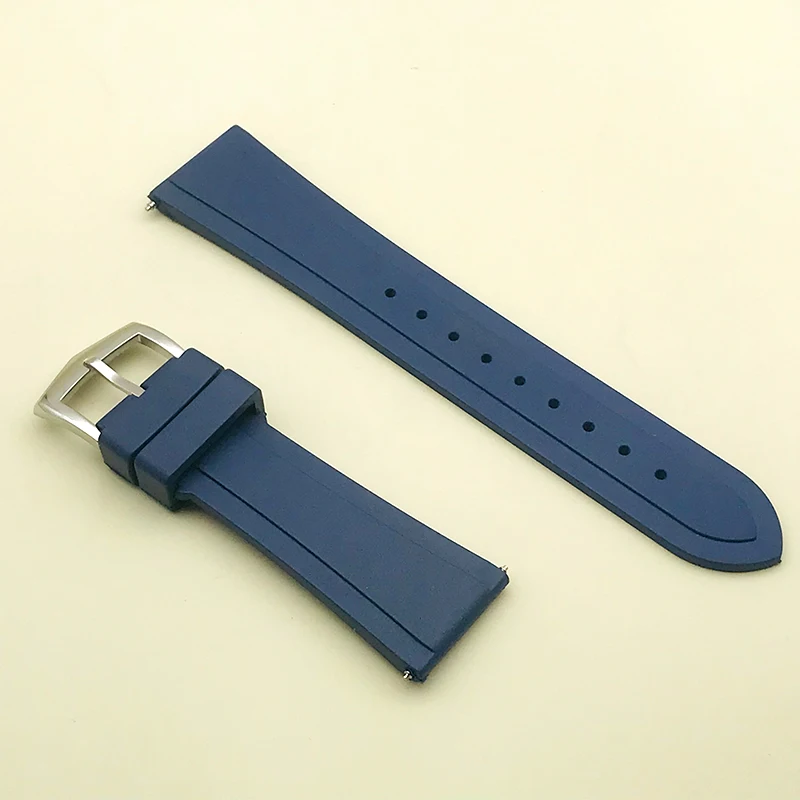 Gelang Jam Tangan Karet 22Mm Tali Biru Cocok untuk Seiko SKX007 SRPD Casing Jam Tangan Tuna Gelang Jam Tangan Olahraga Tali Jam Tangan