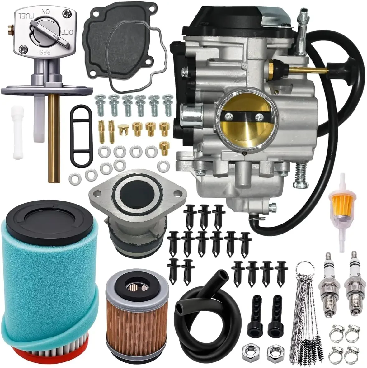 Bear Tracker 250 Carburetor for Yamaha YFM250X YFM 250X ATV Carb 1999 2000 2001 200 2003 2004 with Air Filter Intake Manifold &