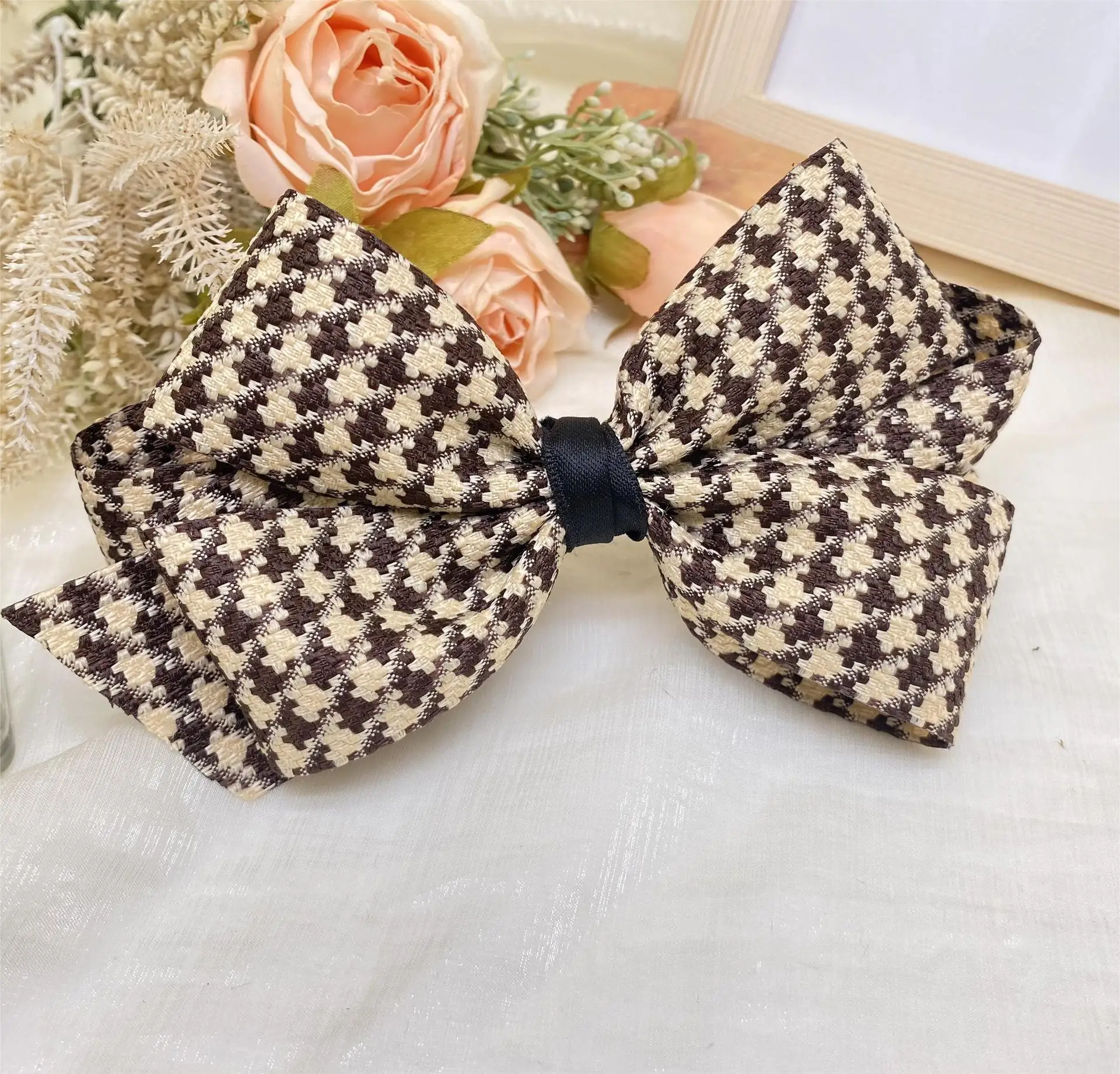 10 Yards 10/15/25/38mm Simple Houndstooth Ribbons for Christmas Flowers Gift Packaging DIY Hair Bows Clothing Accessories