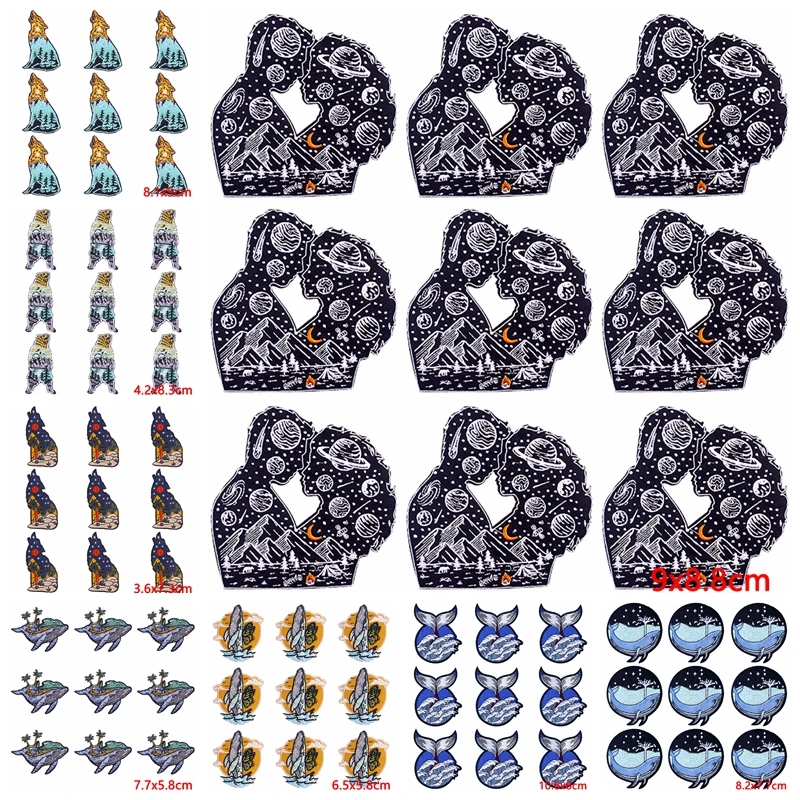

10 шт./партия, термоклейкие нашивки для одежды