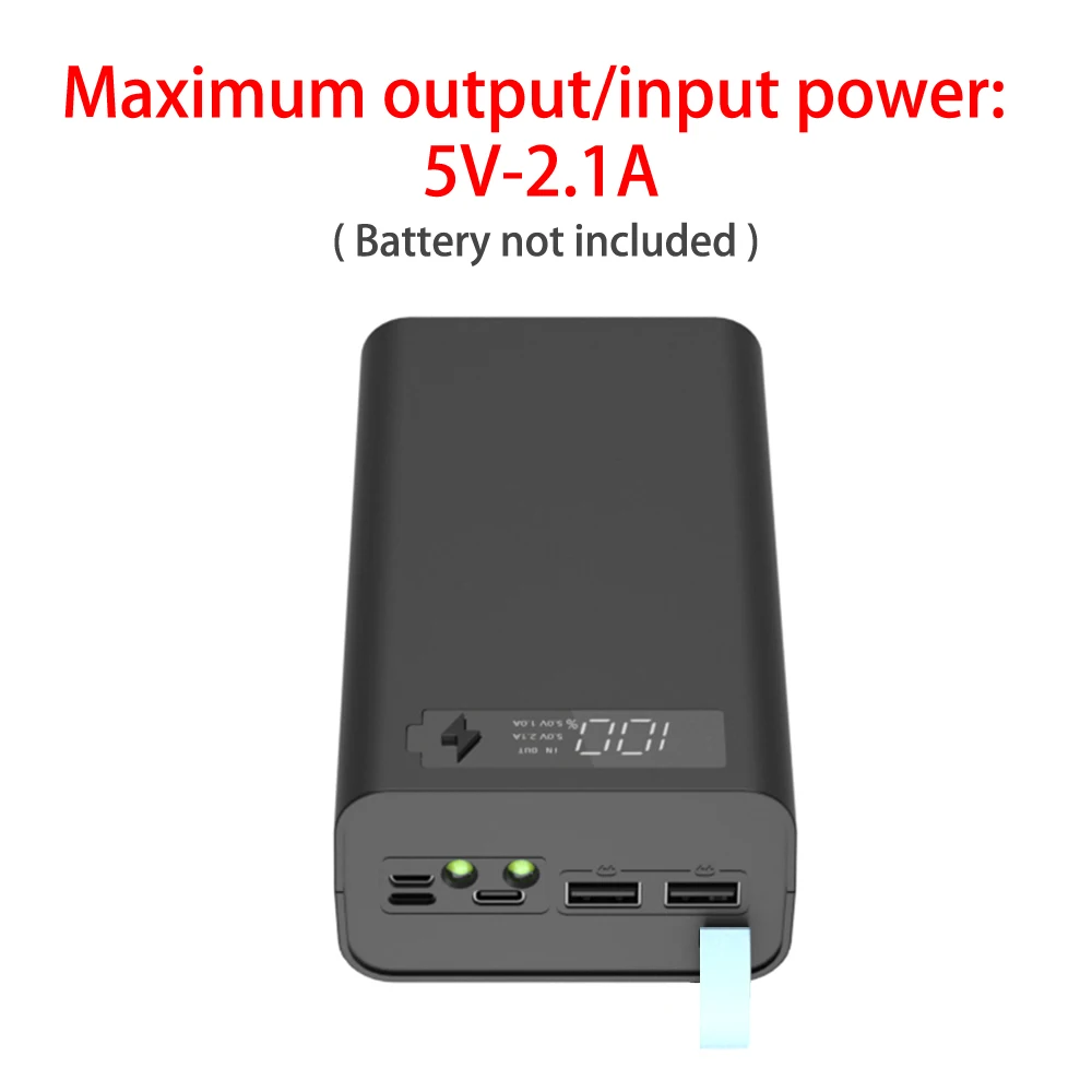 12 PCS 18650 Power Bank Case Batteries Wireless Fast Charge For Mobile Phone Charging No Soldering DIY Battery Storage Boxes