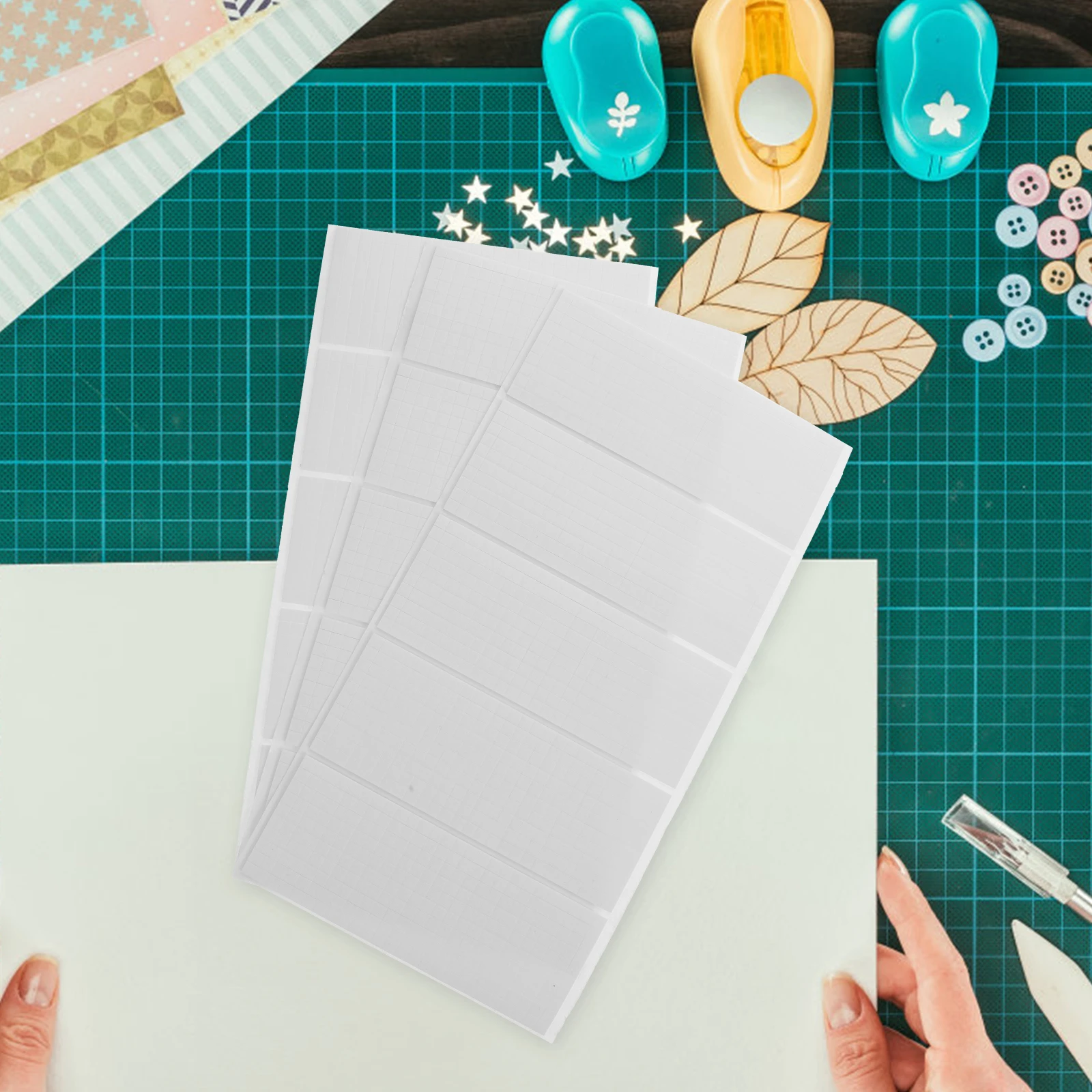 

3 Sheets Double-sided Self-adhesive Strips Foam Tape Roll Squares Box for Greeting Cards Sticky Eva Scrapbook Shaker