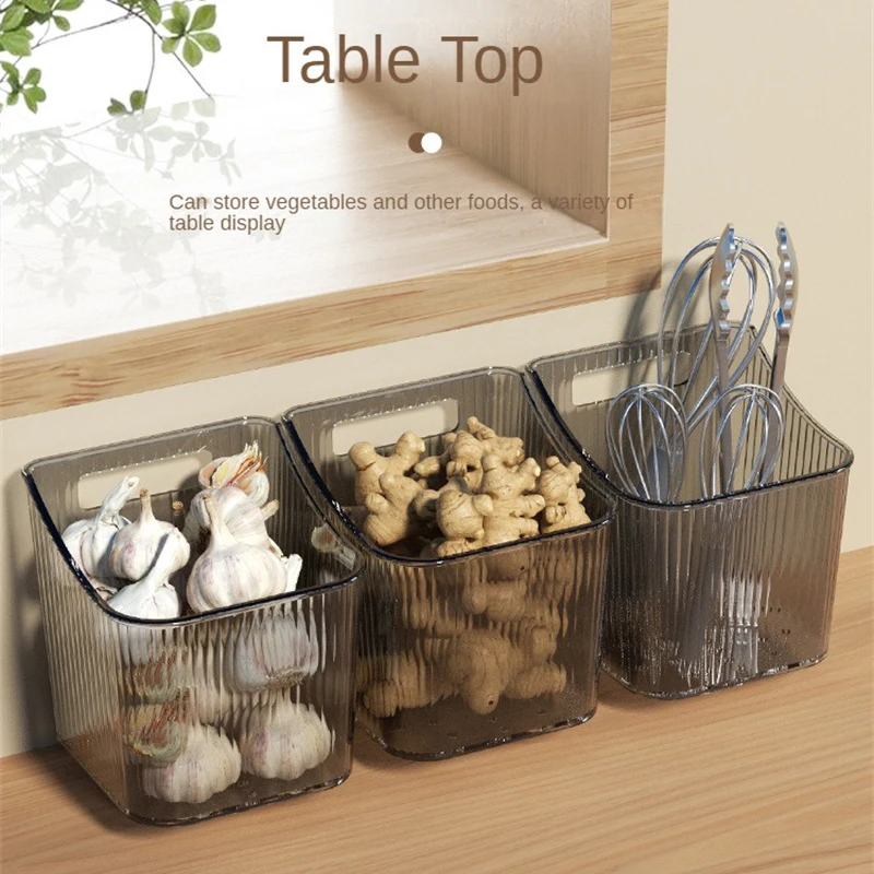 Ginger And Garlic Storage Basket Multi-functional Design Easy Installation The Actual Top Wall Box Convenient Storage Rack Durab