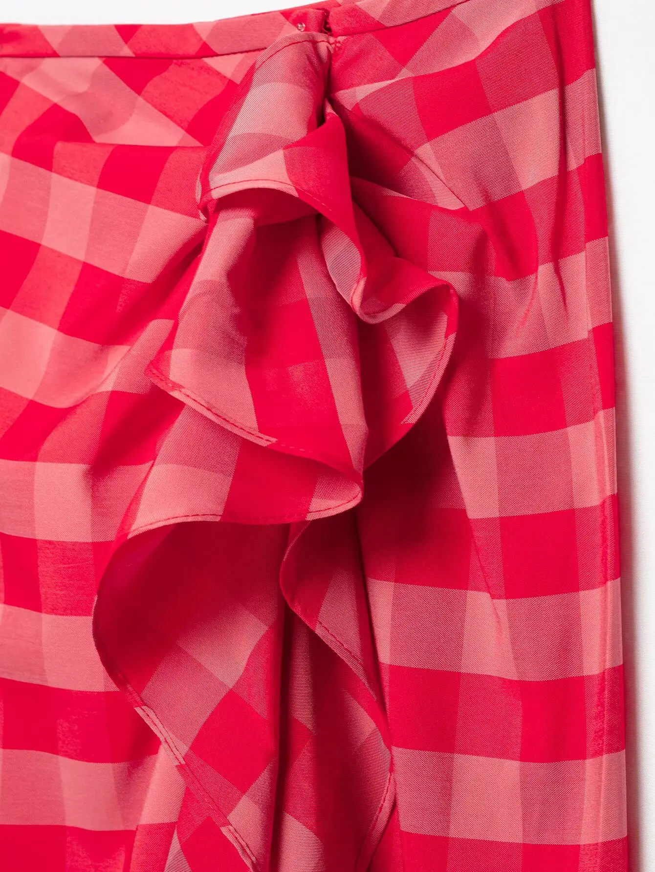 KONDALA Chic Streetwear Roter Karierter Asymmetrischer Sommerrock Mode 2026 Stufenrock Moderner Rock High Street Y2K Club Party Y2K Röcke – Detail 6