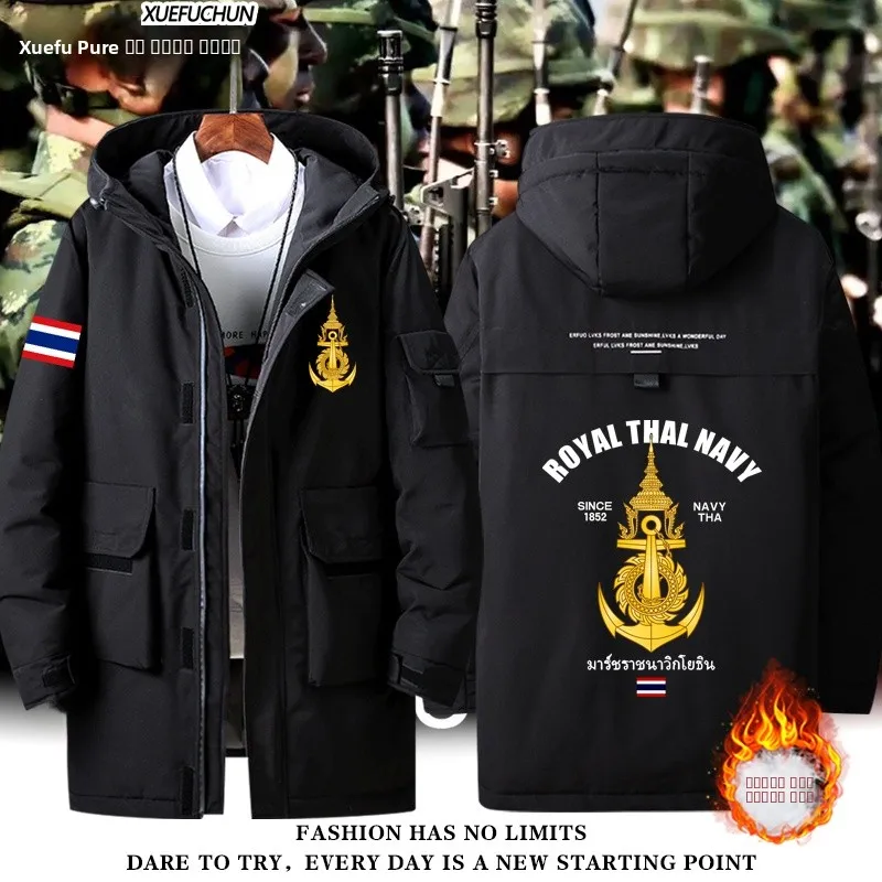

Thailand Navy Air Force New down Jaet Outerwear ex Trendy Clothing Polyester Fiber Non-Iron Treaent Warm Thiened