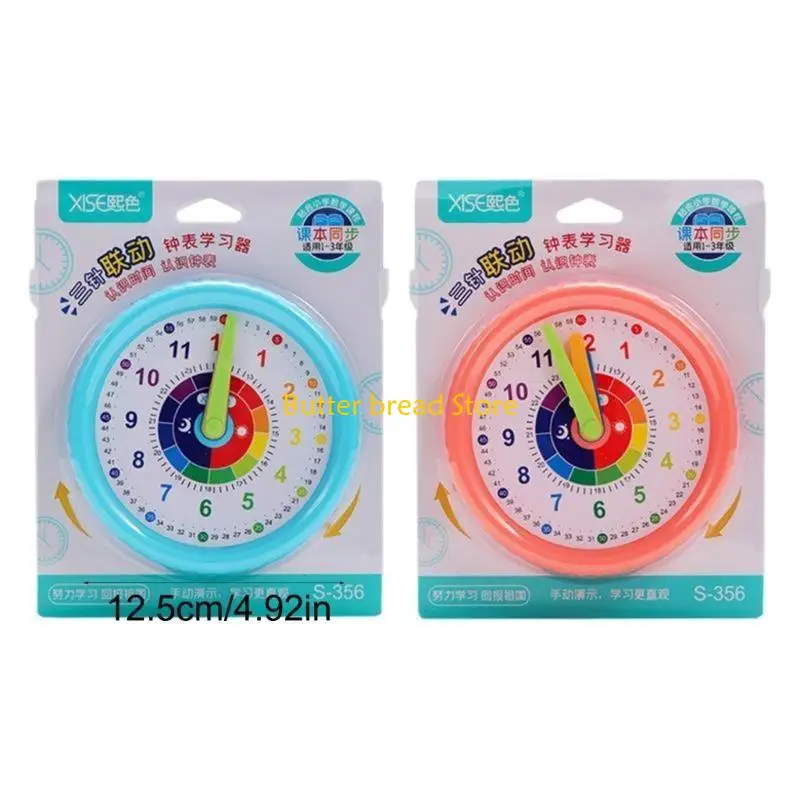 W89C Enseñanza Reloj Educational Desk Rechan con mano móvil para niños 3＋